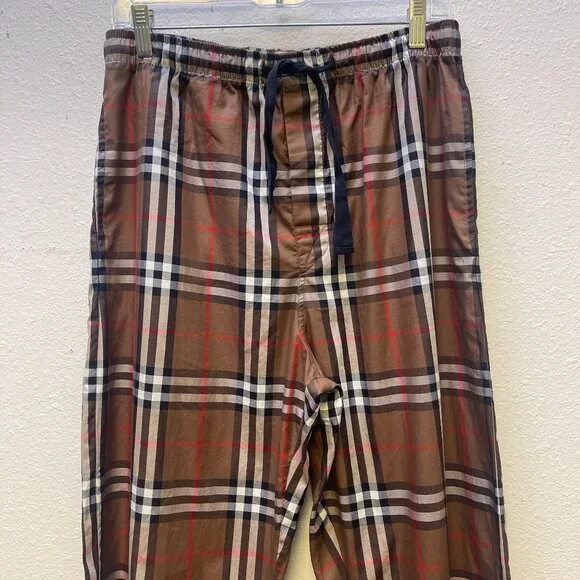 Men's Burberry Loungewear Plaid Pull On Pants M - Picture 9 of 9